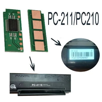 Pastāvīgi tonera mikroshēmu Pantum PC-211 MA-210 PB-210 P2200 P2500 M6500 M6600 M6550 P2200 P2500 M6500 opc M6607nw pulveris chip