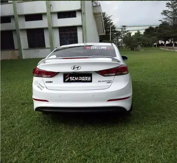 Derīgs 2016 2017 2018 Hyundai Elantra Spoileris Ar bremžu gaismām Sporta ABS Materiāla, Melna Automašīnas Aizmugurējais Spārns Aizmugurējais Spoileris Bagāžnieka