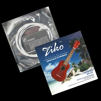 Ziko Ds-23 Profesionālās Balta Neilona Havajiešu Ģitāra Virknes Kopu Koncerts Havajiešu Ģitāra Virknes