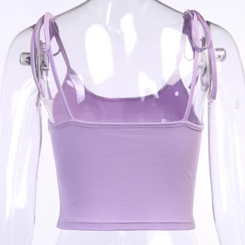 InsGoth Streetwear Bodycon Drukāt Camis Sieviešu Gothic Harajuku Mežģīnes Up Slim Violeta Pogu Crop Topi Vasarā Meitenes Gadījuma Augšu