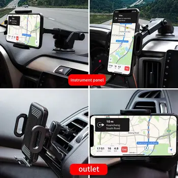 KISSCASE Auto Telefona Turētājs Priekš iPhone, Samsung Universal Vējstikla Paneļa Tālruņa Turētājs Tālruni Automašīnu Gaisa Vent Mount Stāvēt