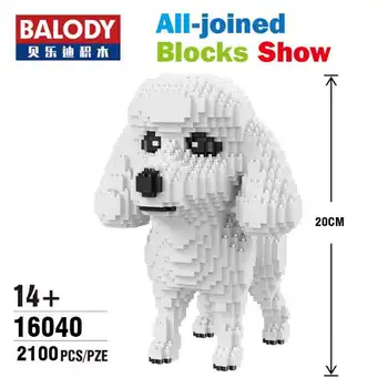 Balody Pet Suns Modelis Pūdelis Mini Bloki DIY Montāža Dzīvnieku Dachshund Ķieģeļu Rotaļlietas Bērniem Dāvanas Izglītības Klāt 16040