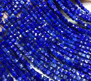 Lapis BLUE square slīpētas 4-5mm uz DIY rotaslietu izgatavošana zaudēt krelles FPPJ vairumtirdzniecības pērlītēm dabas dārgakmens