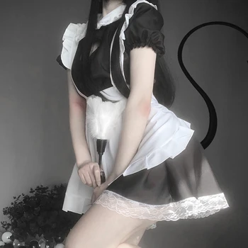 Anime Sexy Sieviešu Lolita Meitene Cosplay Apakšveļa Nightdress Halloween Kostīmi Meitene Kleita Eksotisko Kalps Cosplay Kalponēm Apģērbs