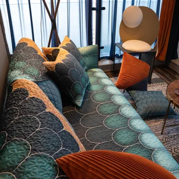 Dīvāna Pārsegs Dīvāna Spilvenu Netīrumiem, Izturīgs Pretslīdes Četri Gadalaiki Dīvāns Dvieļu Dzīvojamā Istaba Kokvilnas Pretslīdes Segtu Eiropas Stila Gaismas