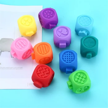10Pcs Bērnu Mīkstās Rotaļlietas Maņu Silikona Izglītības Celtniecības Bloki 3D Bērnu Gumijas Teether Izspiest Vannas Rotaļlietas Mazuļiem, Zīdaiņu