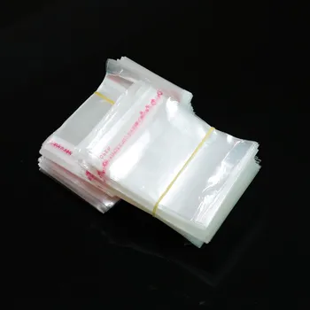 1000pcs/daudz 3x3+2cm caurspīdīgas Plastmasas Maisā Resealable Celofāna Poli Somas Mini Opp Maisā pašlīmējošās Zīmogs Rotaslietas, Iepakojuma Maisiņi