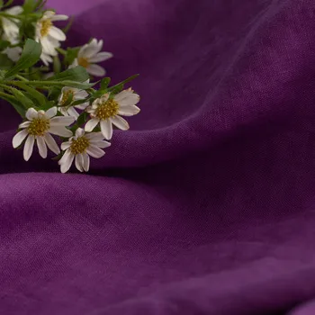 Kvalitātes linu auduma Pure purple tissu Augstākā pakāpē drēbes, kleitu, bikses, krekls, mētelis tissus