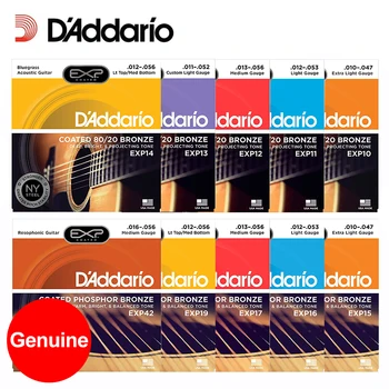 D'Addario EXP10 EXP11 EXP12 EXP13 EXP14 EXP15 EXP16 EXP17 EXP42 Pārklājumu 80/20 Bronze Akustiskās Ģitāras Stīgām, Daddario(6-String)