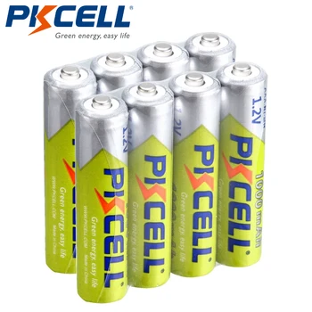 10PCS/daudz PKCELL NIMH AAA 1000mAh Akumulatora 3A 1.2 V Ni-MH Akumulatoru Baterijas Baterias Kamerām, Lukturīšus, Rotaļlietas
