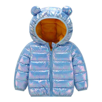 Modes Bērni Jaka Jauna rudens ziemas leju kokvilnas-polsterēta jaka zēniem meitene spilgti krāsains bērnu jaka Zīdaiņu Drēbes