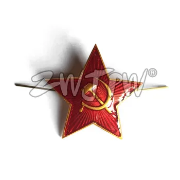 Otrā pasaules KARA WW2 Padomju Armijas Klp, Cepure, Nozīmīte Sarkanās Zvaigznes Ar Cirvi Reprodukcija 3cm RU/402159