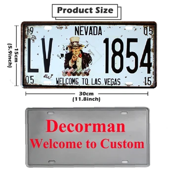 [ Mike Dekoru ] Custom Llicense plāksnes OEM Vairumtirdzniecības Metāla zīmes, Plakātu, dekori bāra mājas krogs