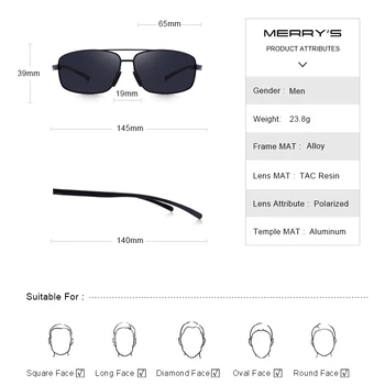 PRIECĪGUS S Vīriešiem HD Polarizētās Saulesbrilles, Vīriešu Modes Brilles Braukšanas UV400 Aizsardzība S8398