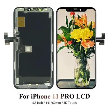 Kategorija LCD iPhone 11 Pro Max X Displejs ar Truetone ar 3D skārienekrāna Digitizer Montāžas Detaļas X LCD Ekrāns