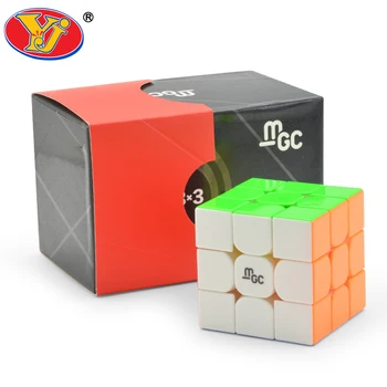 Yj 3x3x3 Mgc V2 V1 Black 3x3x3 Magnētisko V2 M Stickerless MGC 2x2x2 Magic Cube Puzzle Iesācējiem Profesionālās
