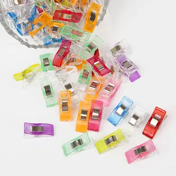 50gab Bias Tape Maker DIY Darbu Kājām Gadījumā Piegādes Plastmasas Klipu Hemming Šūšanas Instrumenti, Šūšanas Piederumi Audumu Āboliņš Marķējums