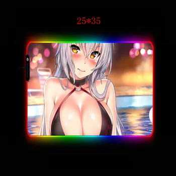 MRG Sexy Anime Meitene, Lielas Krūtis foto Peles paliktņi Gumijas pamatne neslīdoša Peli Mat RGB Apgaismojums un parasto pamatni
