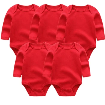 Bērnu Meitene Zēnu Romper Jaundzimušo Sleepsuit Ir 2021. Zīdaiņiem Zīdaiņu Apģērbu ar garām Piedurknēm tīrtoņa krāsu Jumpsuits Unisex Zīdaiņu custome