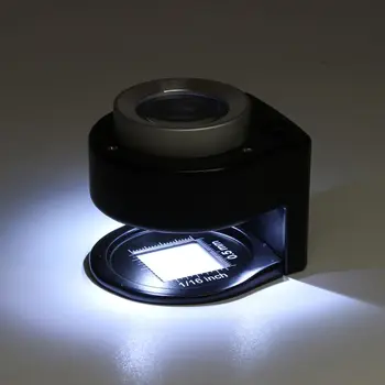 1Pc 30X Palielināmais Stikls Portatīvo ar Mēroga LED Viltotu Lampas Dārgakmens Drukāšana, Identifikācijas Mērīšanas Palielināmais Stikls