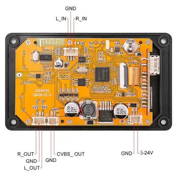 Bluetooth 5.0 o MP3 Decoder Mūzikas Atskaņotājs USB TF FM Radio DH Digitālā Dekodēšanas Moduli DIY Skaņas Mājas Skaļruņu Pastiprinātājs