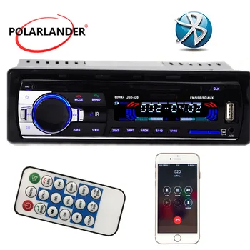 Polarlander Autoradio Bluetooth Automašīnas Stereo Radio FM Aux Ieeja SD Uztvērējs USB 12V In-dash 1 din Auto MP3, Multimedia Player
