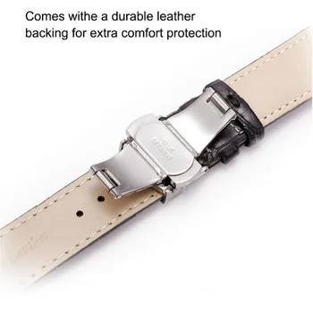 20mm Watchbands Melns Brūns Universālā Pulksteņu Siksniņas Tauriņš sprādzes Band Siksna Vīrieši Sievietes Rokas Jostu, Rokassprādzi DOM