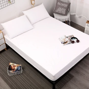 Poliestera tīrtoņa krāsu elastīgs lapu, viegli aprūpes un tīru, kas aprīkoti lapa gultas matrača aizsargs