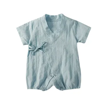 Gadījuma Jaundzimušo Puiku Meiteņu Drēbes, Vasaras Zīdaiņu Kombinezonus Kokvilnas Veļa Ar Īsām Piedurknēm Toddler Romper Zīdaiņu Drēbes 6-18 Mēnešiem