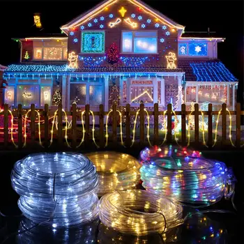 LED Āra Saules Lampas String Gaismas Priecīgus Ziemassvētku Dekori Sākuma Eglīšu Rotājumi Xmas Dāvanas Natal 