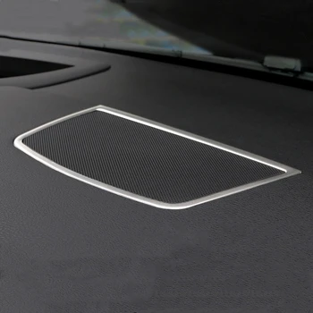 Nerūsējošā Tērauda Ragu Gredzenu Rāmja Vāks Melns BMW X5 E70 X6 E71, 2008-Interjera Paneļa Stereo Skaļrunis Dekoratīvās Lentes