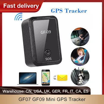 GF07 GF09 Mini GPS Tracker Auto GSM GPRS GPS atrašanās vietas Platforma SMS Izsekošanas brīdinājuma Skaņas Monitors Balss Ieraksta Dziesmu Atrašanās vieta Kartē