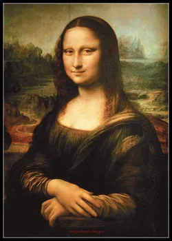 Mona Lisa - Skaitot Cross Stitch Komplekti - DMC Krāsu DIY Roku darbs, Rokdarbi Izšūšanai 14 ct Cross Stitch Komplekti