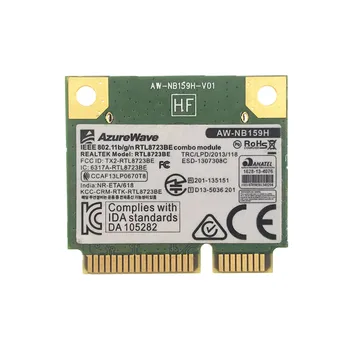 AZUREWAVE AW-NB159H Realtek RTL8723BE Pusi Mini PCI-E Wifi, Bluetooth 4.0 bezvadu tīkla karte uz Asus Dell