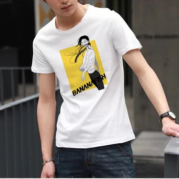 Jauno Modes T Krekls Vīriešiem Smieklīgi Harajuku BANĀNU ZIVJU Atdzist O-veida Kakla T-krekli Ikdienas Īsām Piedurknēm Topi Tendence Pāris Tee Krekli