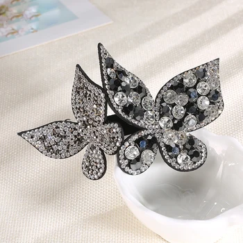 2018 korejas Vienkārši Crystal Butterfly Matu Klipsis Meitene Cute Rhinestone Matu Adatas Sieviešu Modes Pilnu Diamond Matu Aksesuāri