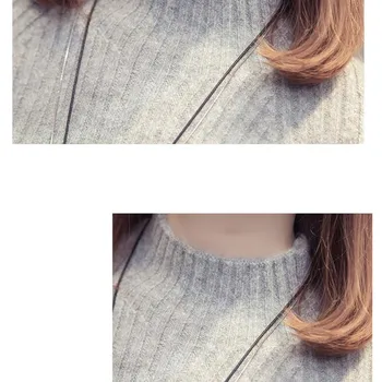 Augstu Uzrullētu Apkakli Džemperis Kleita 2020. Gadam Sieviešu Modes Rudens Ziemas Adīto Džemperi Džemperi Ar Garām Piedurknēm Džemperis Pull Femme S184
