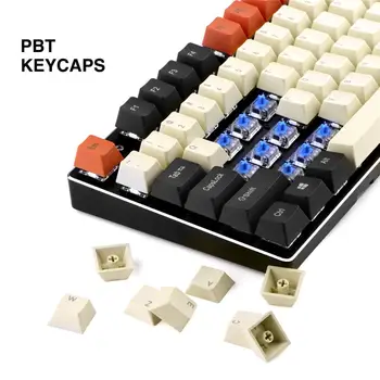 Havit PBT Taustiņš Caps DIY Spēļu Mehānisko Tastatūru, Pilns Atslēgu Komplekts Cherry MX Atslēgas Slēdzis Klaviatūras,Black & White Orange