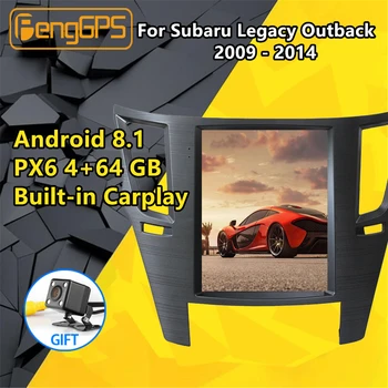 Par Subaru Legacy Outback 2009 2010 - Tesla Android PX6 Auto multimediju atskaņotājs, Radio, Audio Stereo, GPS Navigācijas vienības Vadītājs