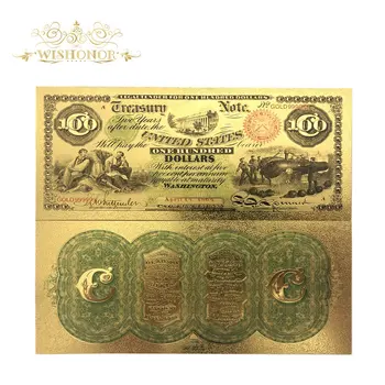 Suvenīru Dāvanas 10Pcs/Daudz Par Ameriku Banknotes 100 Dolāru banknotes Banknotes 24K Zeltu, Zelta Folijas, Papīra Naudu, Dāvanas