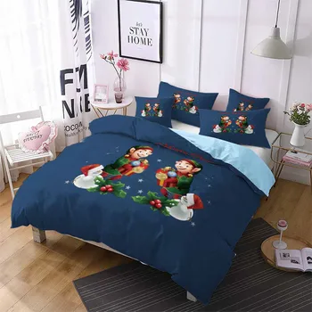 Ziemassvētku gultas komplekts luksusa mierinātājs komplekts ar spilvendrāna bērniem, kas Jaunā Gada dāvanu mierinātājs komplekts