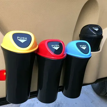 Augstas kvalitātes PP plastmasas Automašīnu Uzglabāšanas Soma Piederumi, Auto Durvju Sēdekļa atzveltnes Sejsegu Trash Bin viegli lietot ar pavasara vāciņu