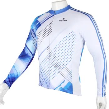 Jauns dizains, blue ray iespiesti Riteņbraukšana Jersey par vīriešu ar garām piedurknēm ar velosipēdu džersija apģērbs elpo
