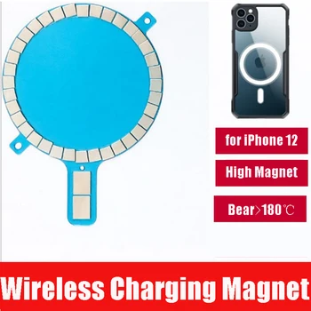 10pcs Bezvadu Lādēšanas Magnēts iPhone 12 Pro Max 12 Mini 11 Xs Xr 8 Telefonu Gadījumā Spēcīgu Magnētisko Ādas Vāks Magsafe