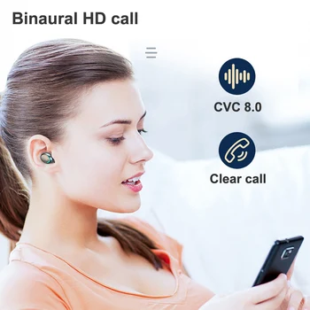Auss Bezvadu Austiņas F9-5 TWS Bluetooth Austiņas, LED Displejs, HIFI Stereo Bass Earbuds Spēļu Austiņas, Klausule, Telefona
