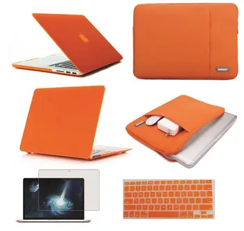 4in1 Klēpjdatoru Cieto gadījumā piedurknēm tastatūras vāciņš LCD Macbook Pro Gaisa Retina 11 12 13 15 collu portatīvo datoru Soma Touch Bar A1990 / A2159