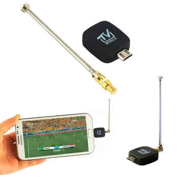 1 gab Mini Micro USB DVB-T Ievade Digitālās Mobilās TV Uztvērējs Uztvērēja Android 4.1-5.0 EPG Atbalsts HDTV, kas Saņem