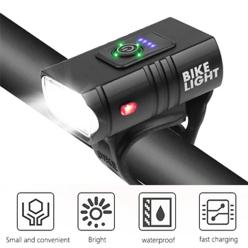 10W USB Lādējamu Ūdensizturīgs T6 LED MTB Kalnu Velosipēds Priekšējo Lukturu + Aizmugures Taillight Velo Lukturīti Brīdinājuma Gaismas