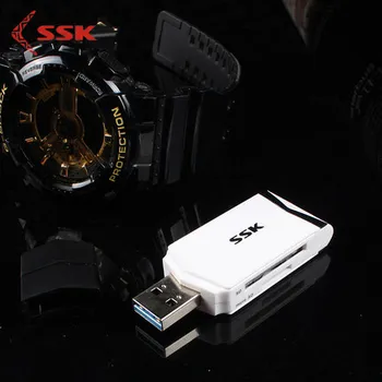 SSK USB3.0 All-in-1 Karšu Lasītājs Dual Slots SD TF Flash Atmiņa High Speed atmiņas Kartes Lasītājs, kas ļauj Mac DATORU, Klēpjdatoru SCRM601