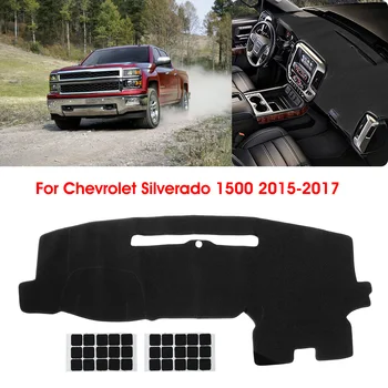 160cmx64cm Dash Mat Paneli, Paklāju Segumu Dashmat Par Chevrolet Silverado 1500-2017 Melns